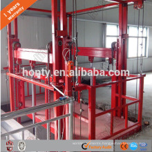 Outdoor and indoor good vertical rail freight elevator platform hydraulic warehouse cargo lift price